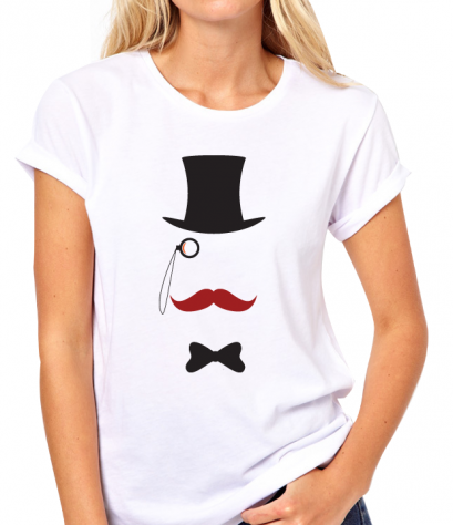 เสื้อยืด คอกลม Gentleman invisible men vintage